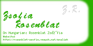 zsofia rosenblat business card